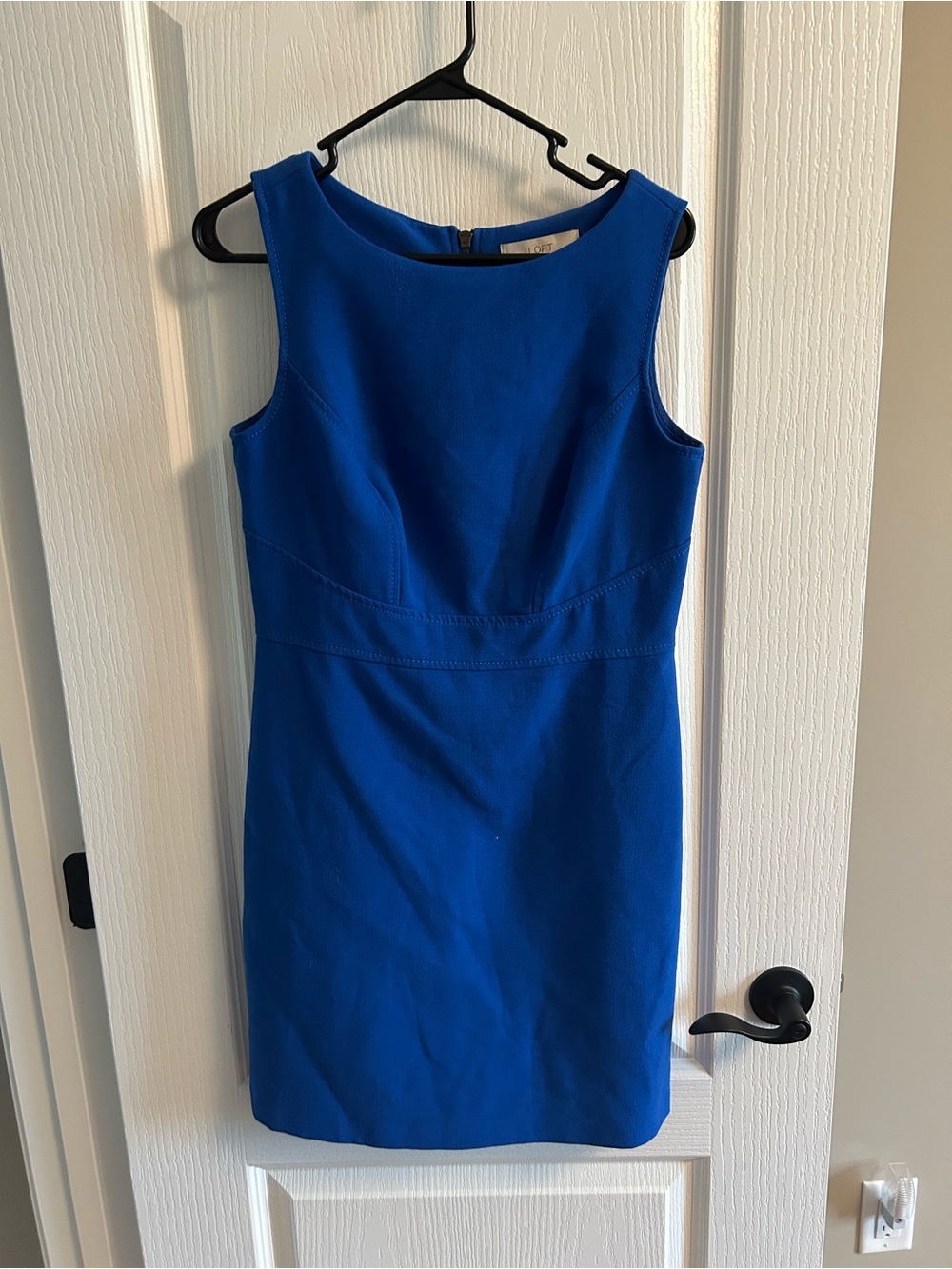 LOFT Sleeveless Cobalt Blue Sheath Dress